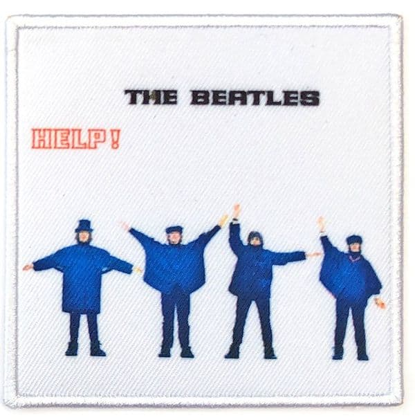 The Beatles Help! LP Cover 85mm square iron / sew-on cloth patch (ro)