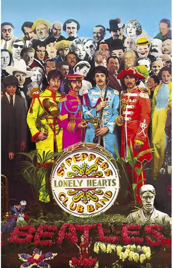 The Beatles Sgt. Peppers Lonely Hearts Club Band large fabric poster / flag 1100mm x 750mm (rz)