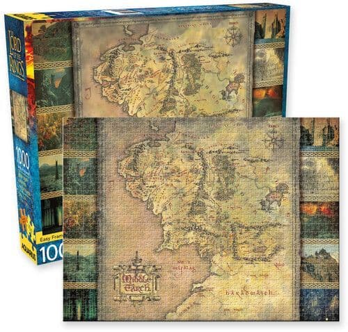 The Lord of the Rings Middle Earth Map 1000 piece jigsaw puzzle 710mm x 510mm