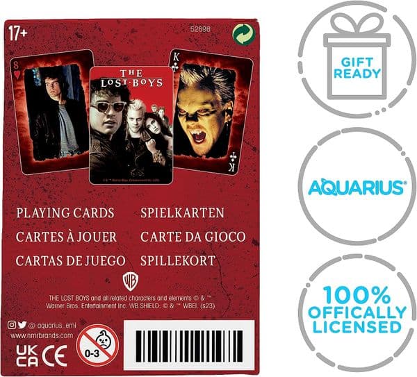 The Lost Boys set of 52 playing cards (+ jokers)