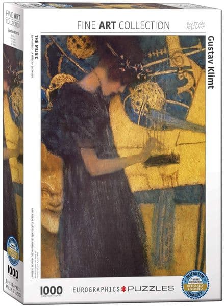 The Music by Gustav Klimt 1000 piece jigsaw puzzle 680mm x 480mm