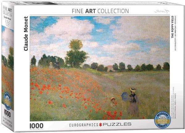 The Poppy Field Claude Monet 1000 piece jigsaw puzzle 680mm x 480mm (pz)