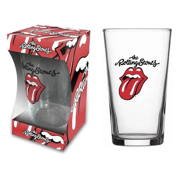 The Rolling Stones Tongue Logo Beer Glass