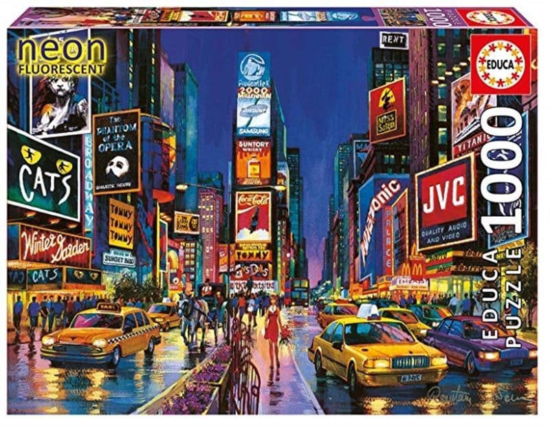Times Square New York Neon 1000 piece jigsaw puzzle 680mm x 480mm pl