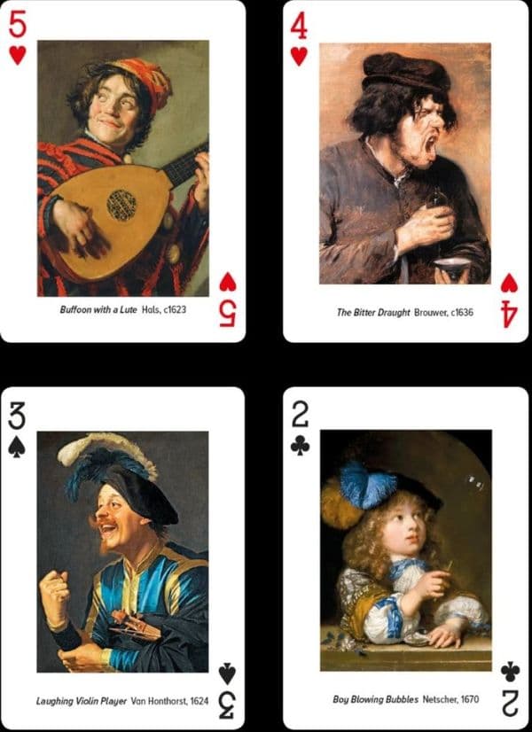 Vermeer and other Dutch artists set of 52 playing cards + jokers   (gib)