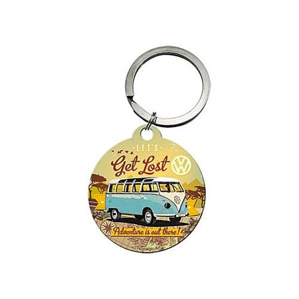 Volkswagen Lets Get Lost round metal keyring  Licensed (na)
