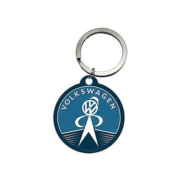 Volkswagen Logo Man round metal keyring  Licensed (na)