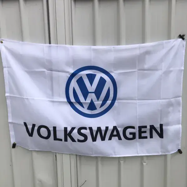 Volkswagen VW  Flag  blue on white landscape 1500mm x 900mm