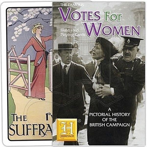 Votes For Women Suffragettes set of 52 playing cards (+ jokers)