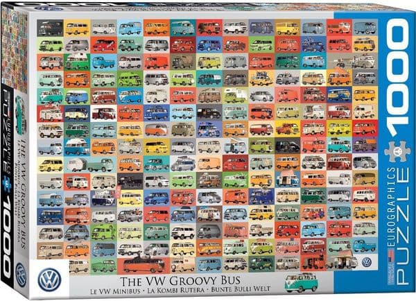 VW Volkswagen Groovy Bus 1000 piece jigsaw puzzle 680mm x 490mm