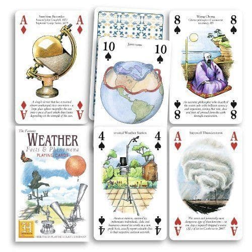 Playing Card Facts File Weather Facts & Phenomena set of 52 playing cards jokers