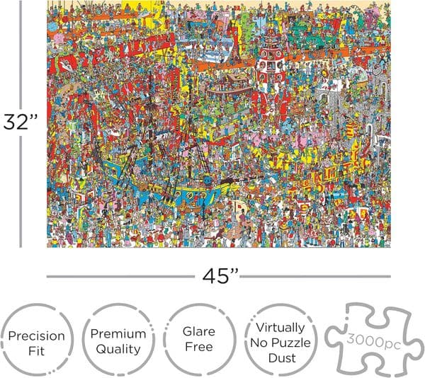 Where's Waldo (Wally) GIANT 3000 piece jigsaw puzzle 1150mm x 820mm