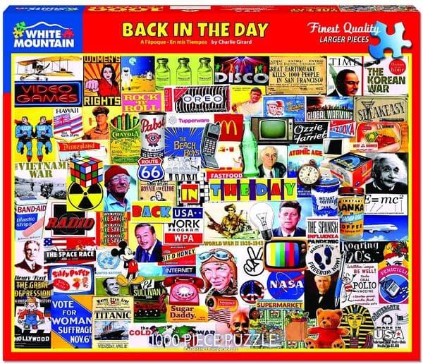 White Mountain Puzzles Back In The Day 1000 piece jigsaw puzzle 760mm x 610mm  (wmp)