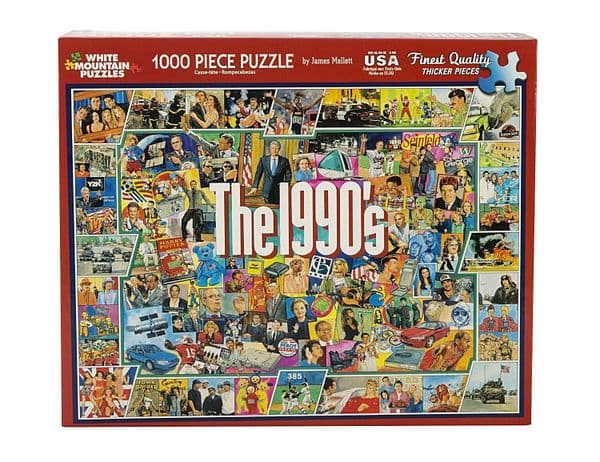 White Mountain Puzzles The Nineties 1000 piece jigsaw puzzle 760mm x 610mm (wmp)