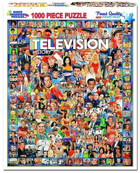 White Mountain Television History 1000 piece jigsaw puzzle 760mm x 610mm  (wmp)
