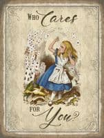 Who Cares For You? Small Metal Sign 200mm x 150mm (og)