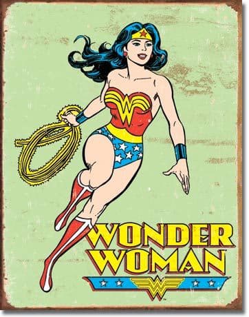 Wonder Woman retro metal sign 420mm x 310mm (sf)