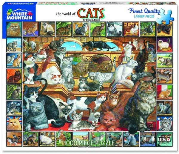 World of Cats 1000 Piece Jigsaw Puzzle 760mm x 610mm  (wmp)
