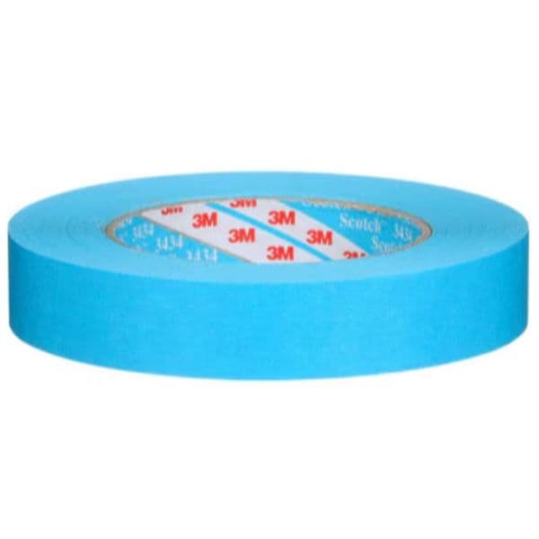 3M 3434 Blue Low Tack Masking Tape 1in / 25mm
