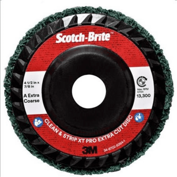 3M Scotch-Brite Clean and Strip XT Pro Extra Cut Disc 115 x 22mm A XCRS Green