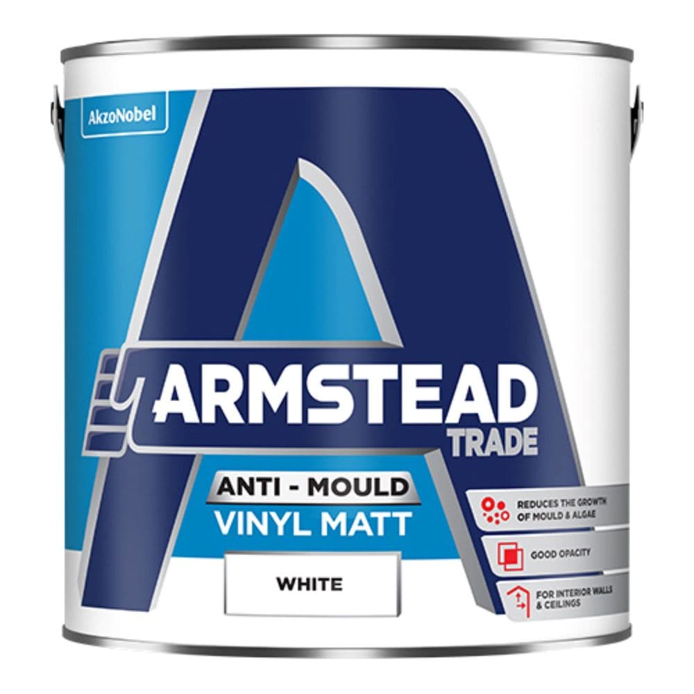 Armstead Trade Anti-Mould Vinyl Matt White
