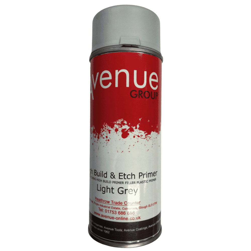 Avenue High Build & Etch Primer Light Grey 400ml Aerosol