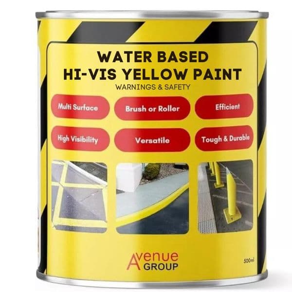 Avenue Water Based Hi-Vis Yellow Warning Paint High Visibility