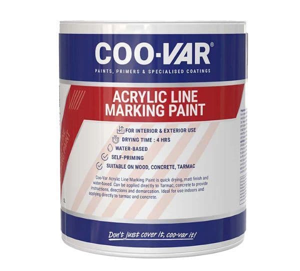 Coovar Acrylic Line Marking Paint, various colours