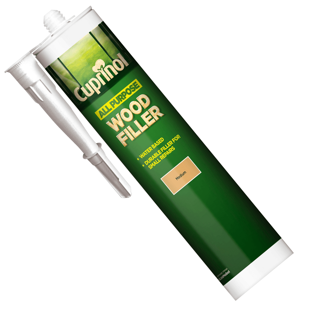 Cuprinol Solvent Based Wood Filler, Natural, 30min Dry Time, 920g Tub