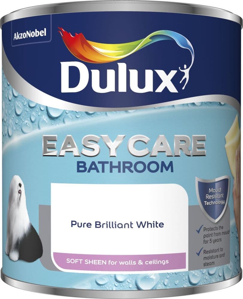 Dulux Easycare Bathroom Soft Sheen Pure Brilliant White