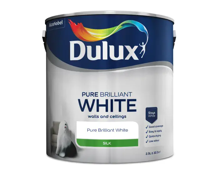 Dulux Silk Pure Brilliant White 2.5L