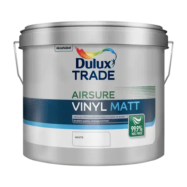 Dulux Trade Airsure Vinyl Matt White 10L