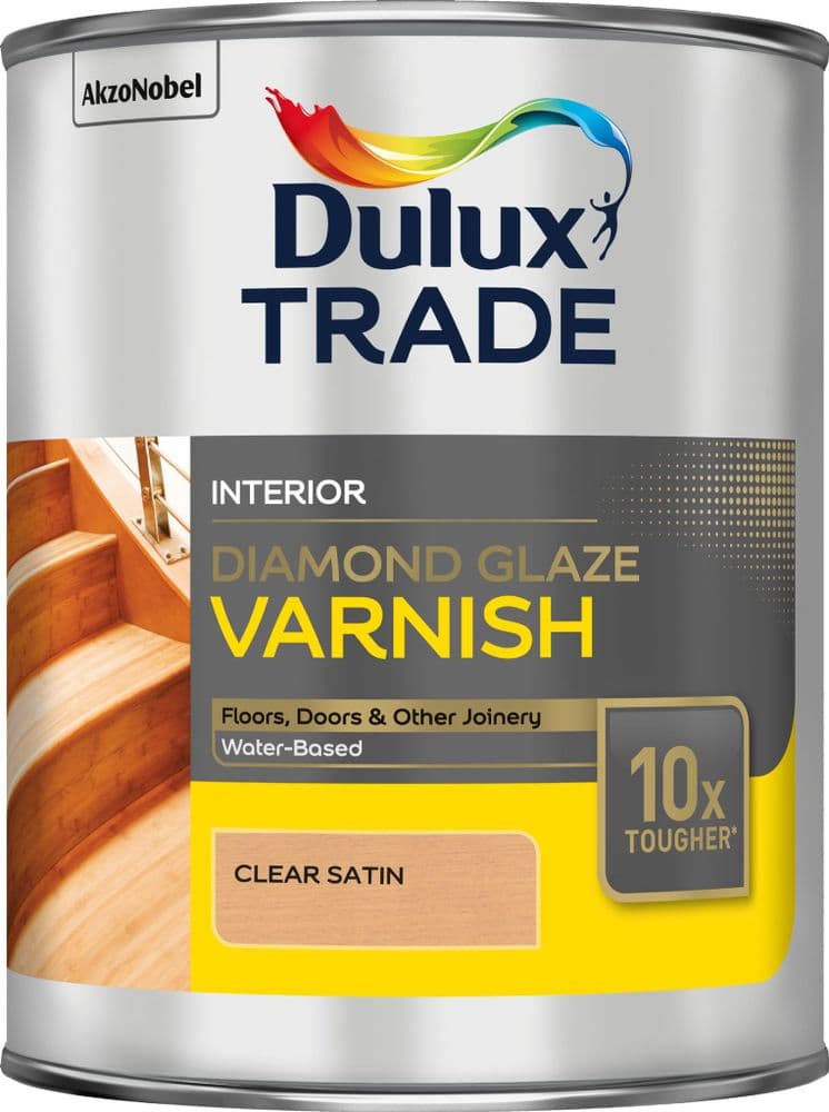 Dulux Trade Diamond Glaze Varnish Clear Satin