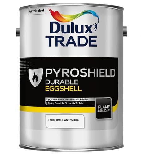 Dulux Trade Pyroshield Eggshell Pure Brilliant White 5L