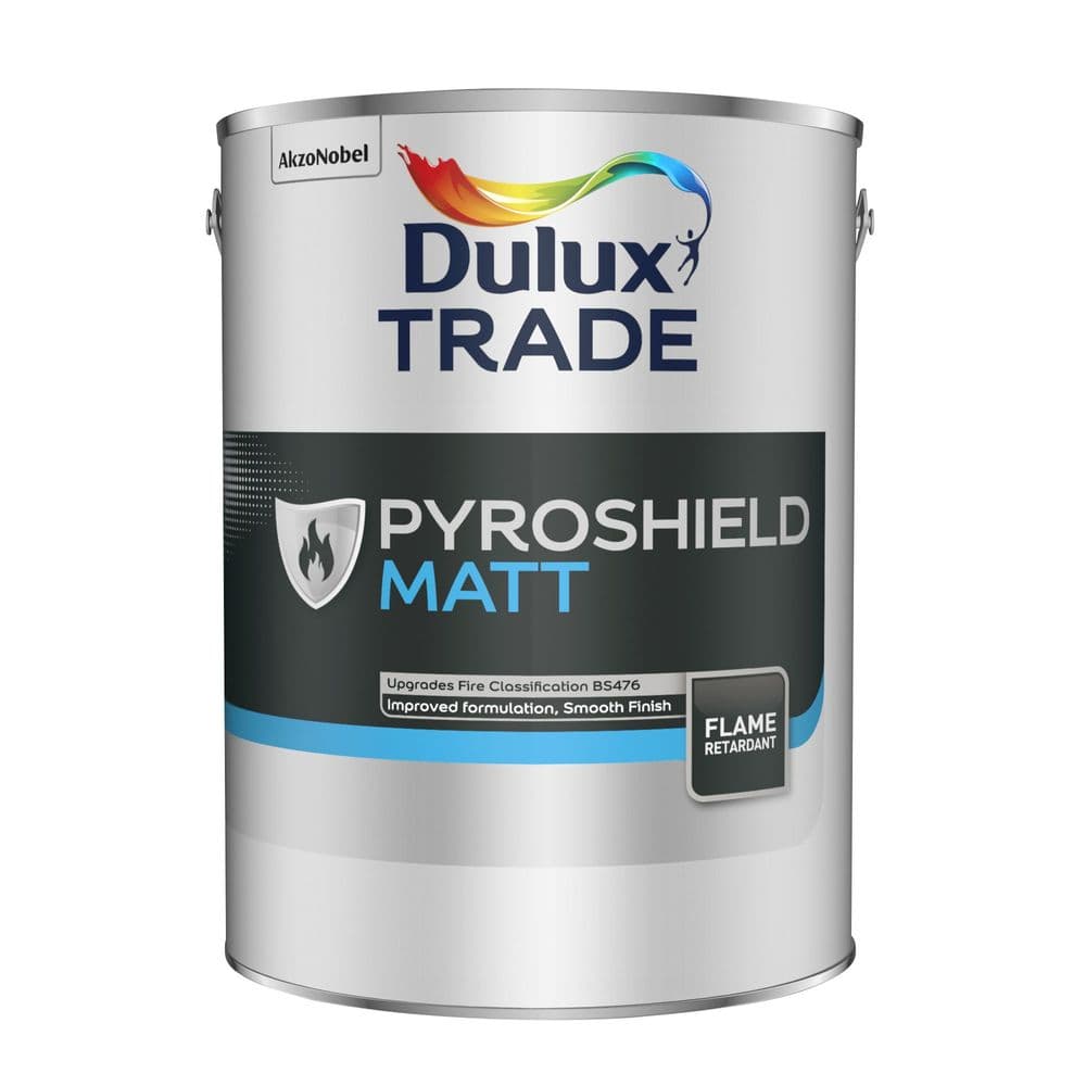 Dulux Trade Pyroshield Matt Pure Brilliant White 5L