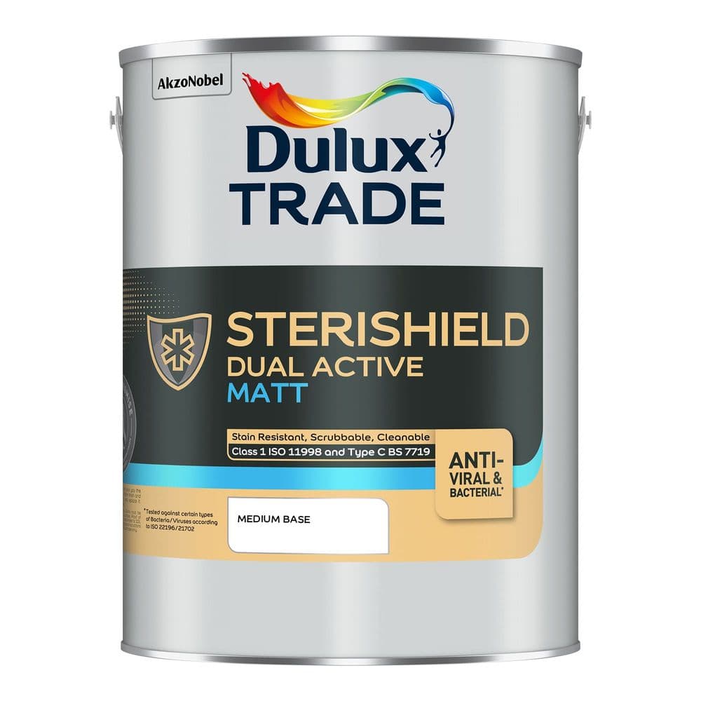 Dulux Trade Sterishield Dual Active Matt Custom Mixed Colours 5L