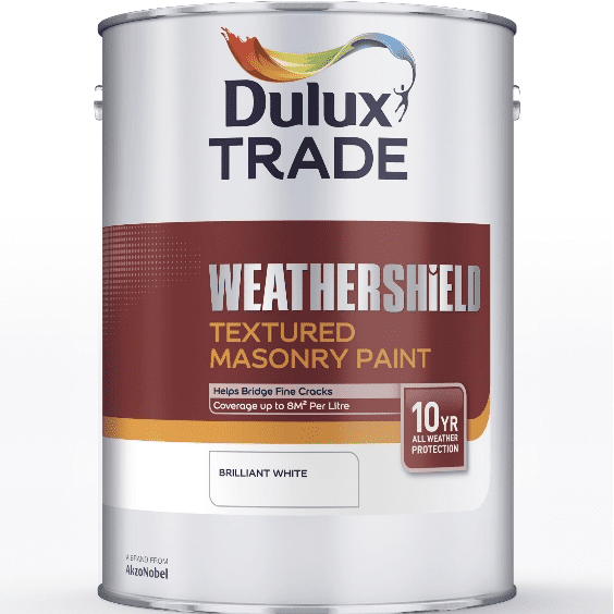 Dulux Trade Weathershield Textured Masonry Pure Brilliant White 5L DISCONTINUED
