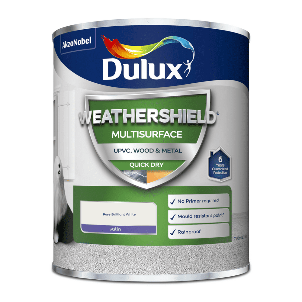 Dulux Weathershield Multi Surface Quick Dry Satin 750ml