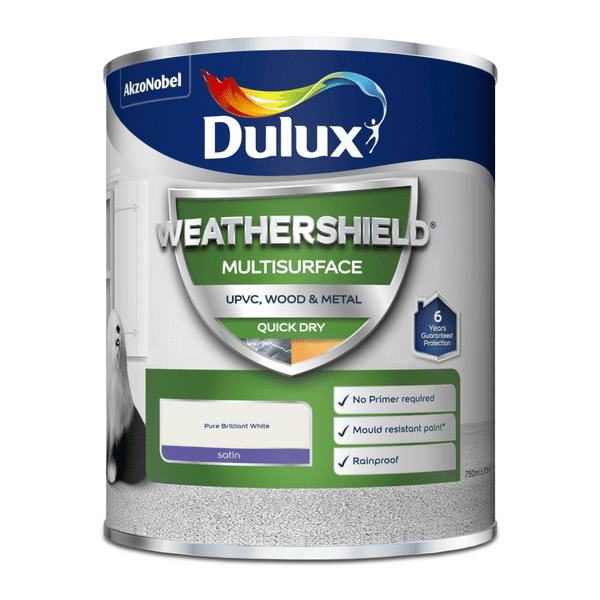 Dulux Weathershield Multi Surface Quick Dry Satin 750ml
