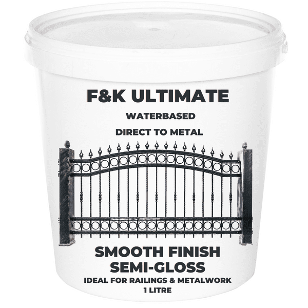 F&K Ultimate Waterbased Direct To Rust Metal Paint Smooth 1L