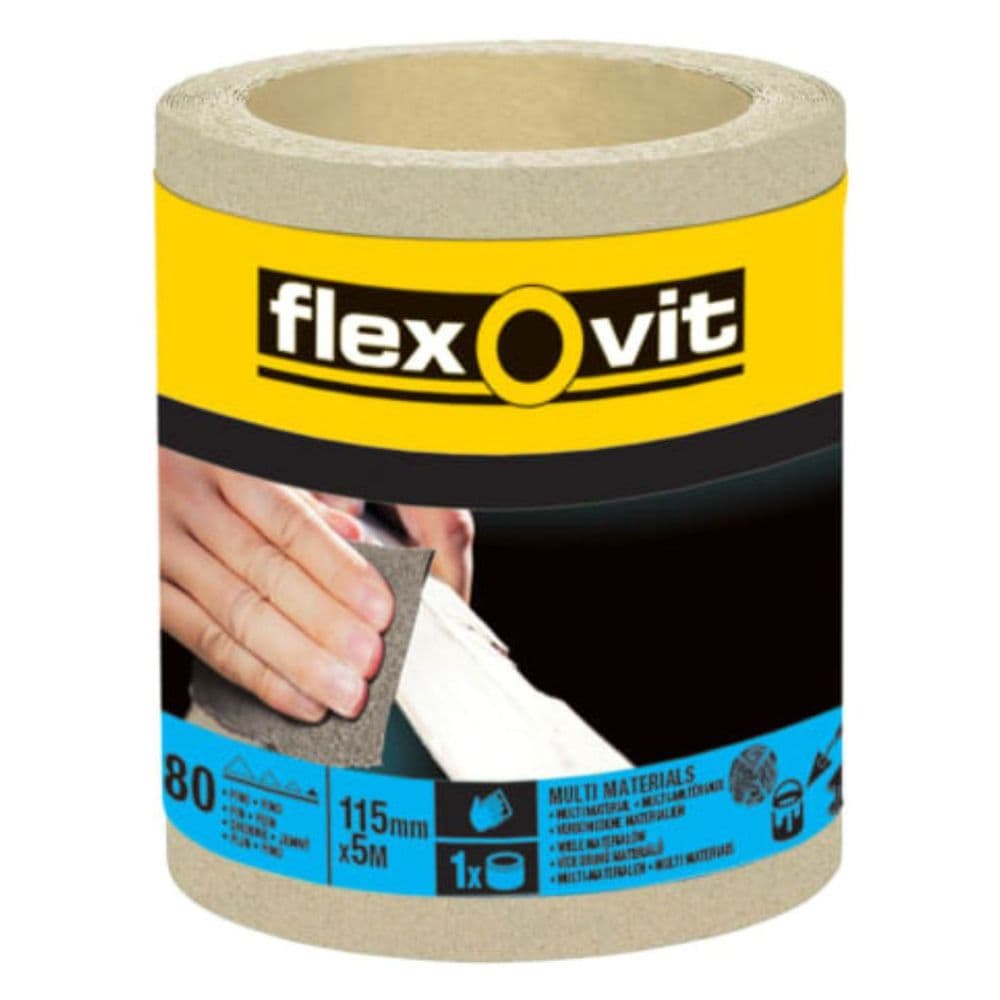 General Purpose Sanding Roll 115mm x 5m Fine 180g