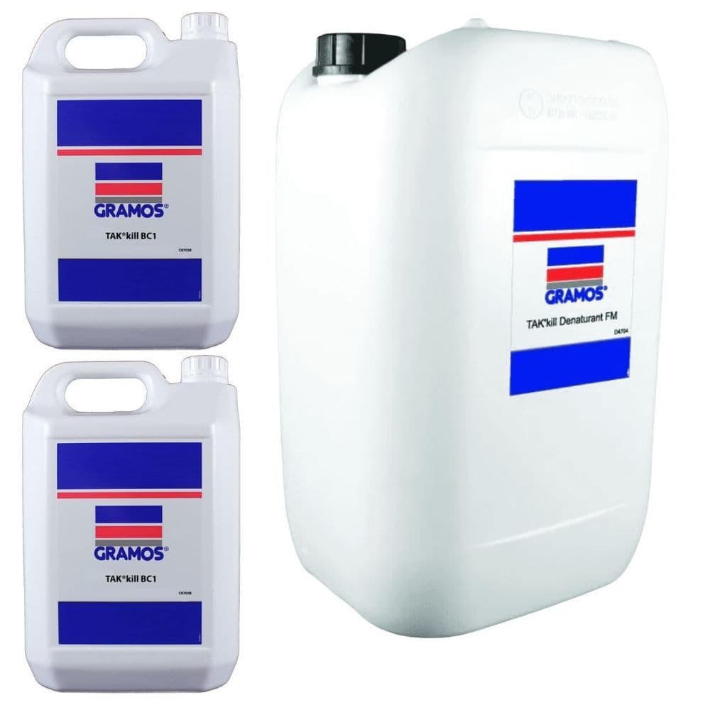 Gramos Takkill BC1 Biocide 10L & FM Denaturant 25L bundle