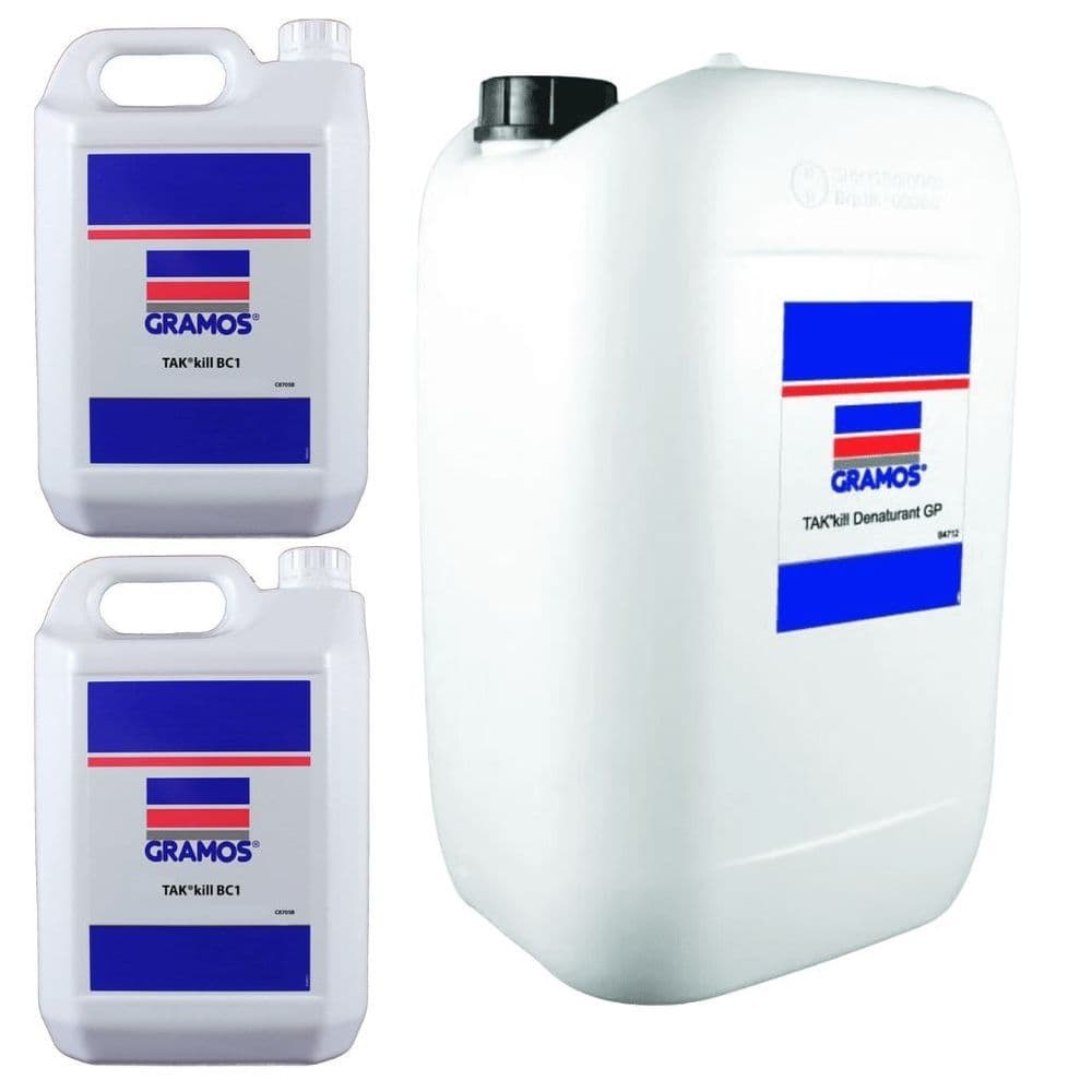 Gramos Takkill BC1 Biocide 10L & GP Denaturant 25L bundle