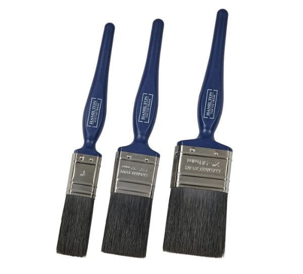 Hamilton For The Trade Plastic Handled Flat Brushes 3pk