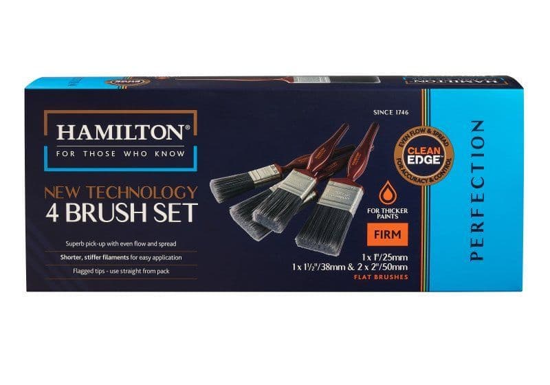 Hamilton Perfection CleanEdge™ Flat Brush Set of 4