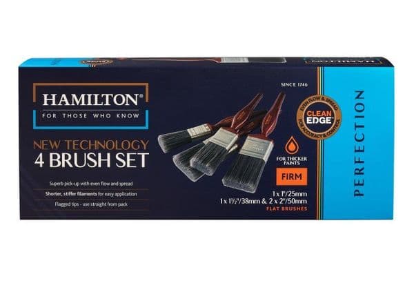 Hamilton Perfection CleanEdge Flat Brush Set of 4