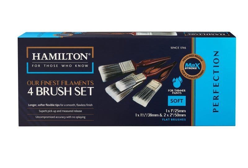 Hamilton Perfection MaxStroke™ Flat Brush Set of 4