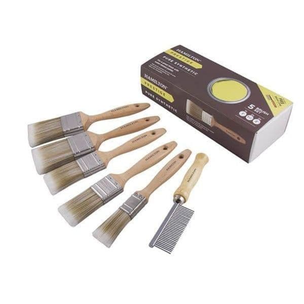Hamilton Prestige Synthetic 5 Brush Box Set inc Free Brush Comb (2 left)