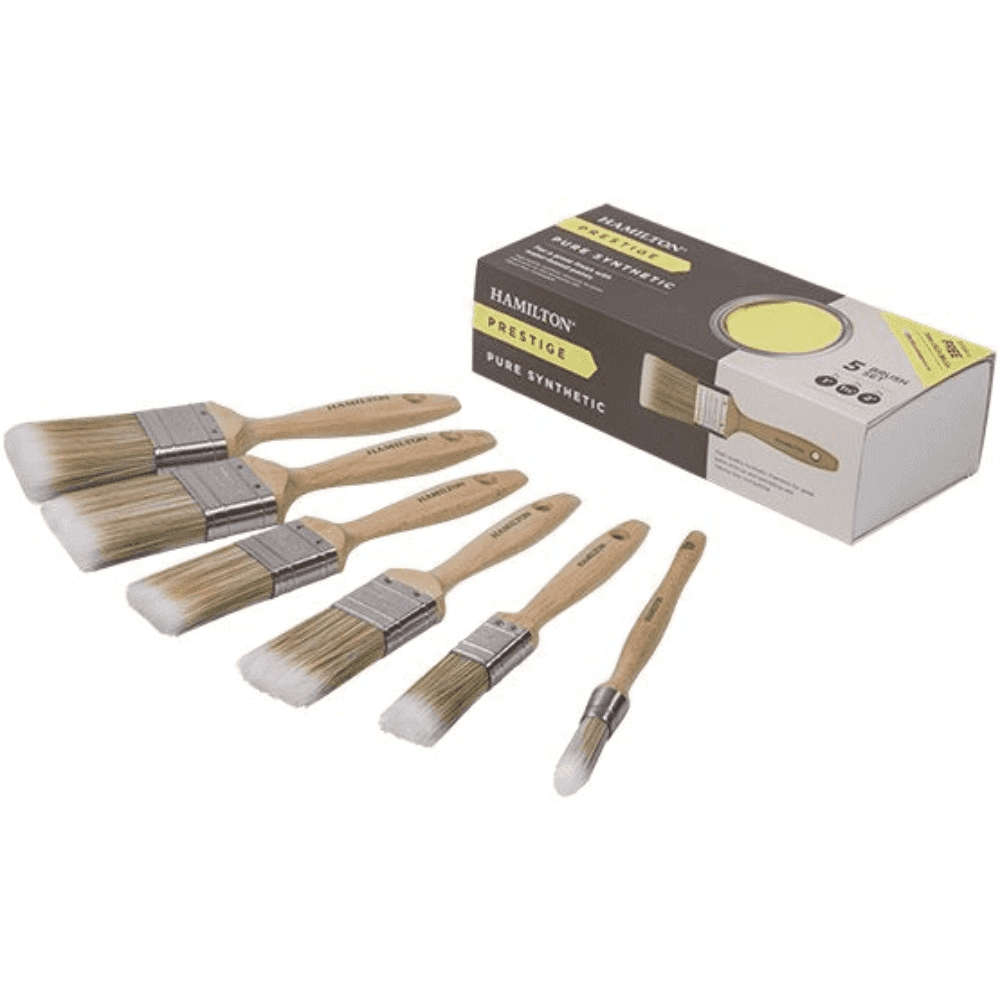Hamilton Prestige Synthetic 5 Brush Box Set plus Free Sash Brush