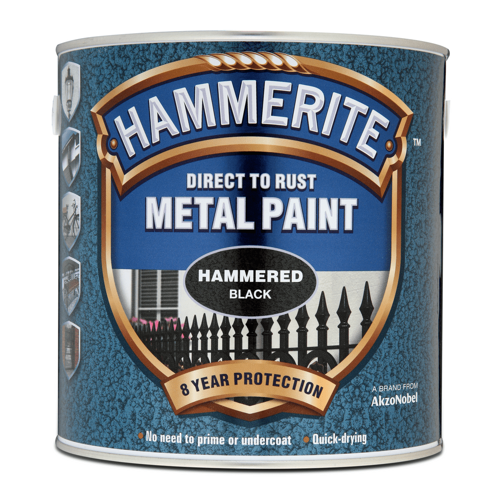 Hammerite Direct To Rust Metal Paint Hammered Finish 2.5L